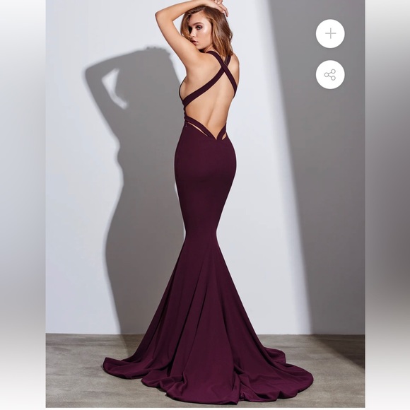 SHOWSTOPPER 🔥 Magenta Designer Gown by Gemeli Power, Las Lasciiv Gown, Sz0 - Picture 9 of 10